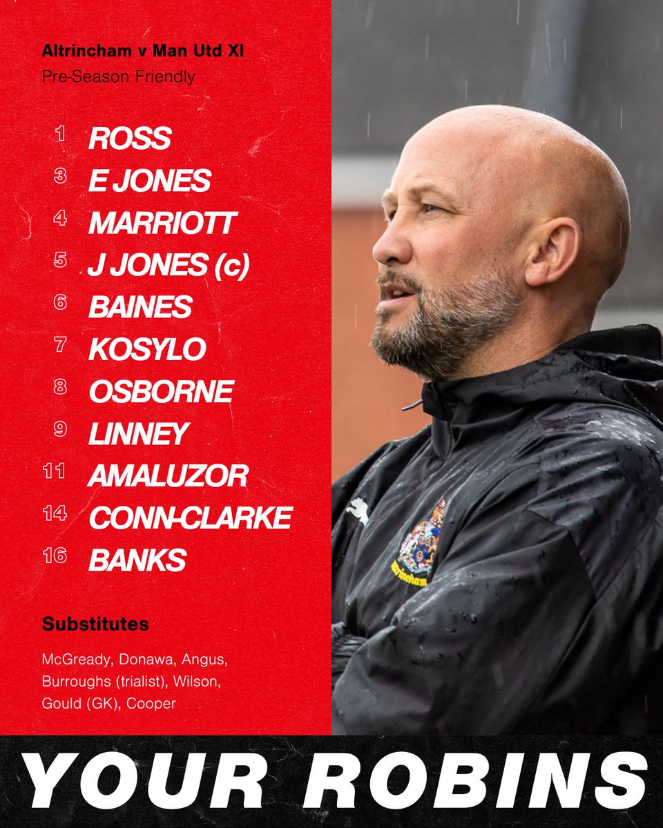 Altrincham FC on X: 📝 Here's how we are lining up for this