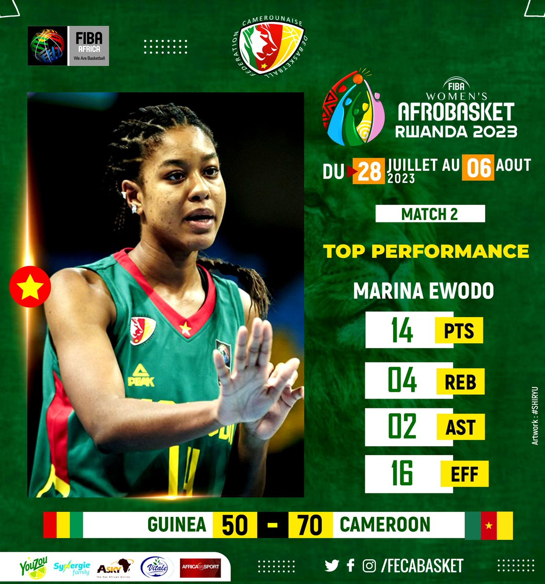 You just can't sit back! It's a Monster performance 🦾🦾🦾🦾🦾 #AfroBasketWomen