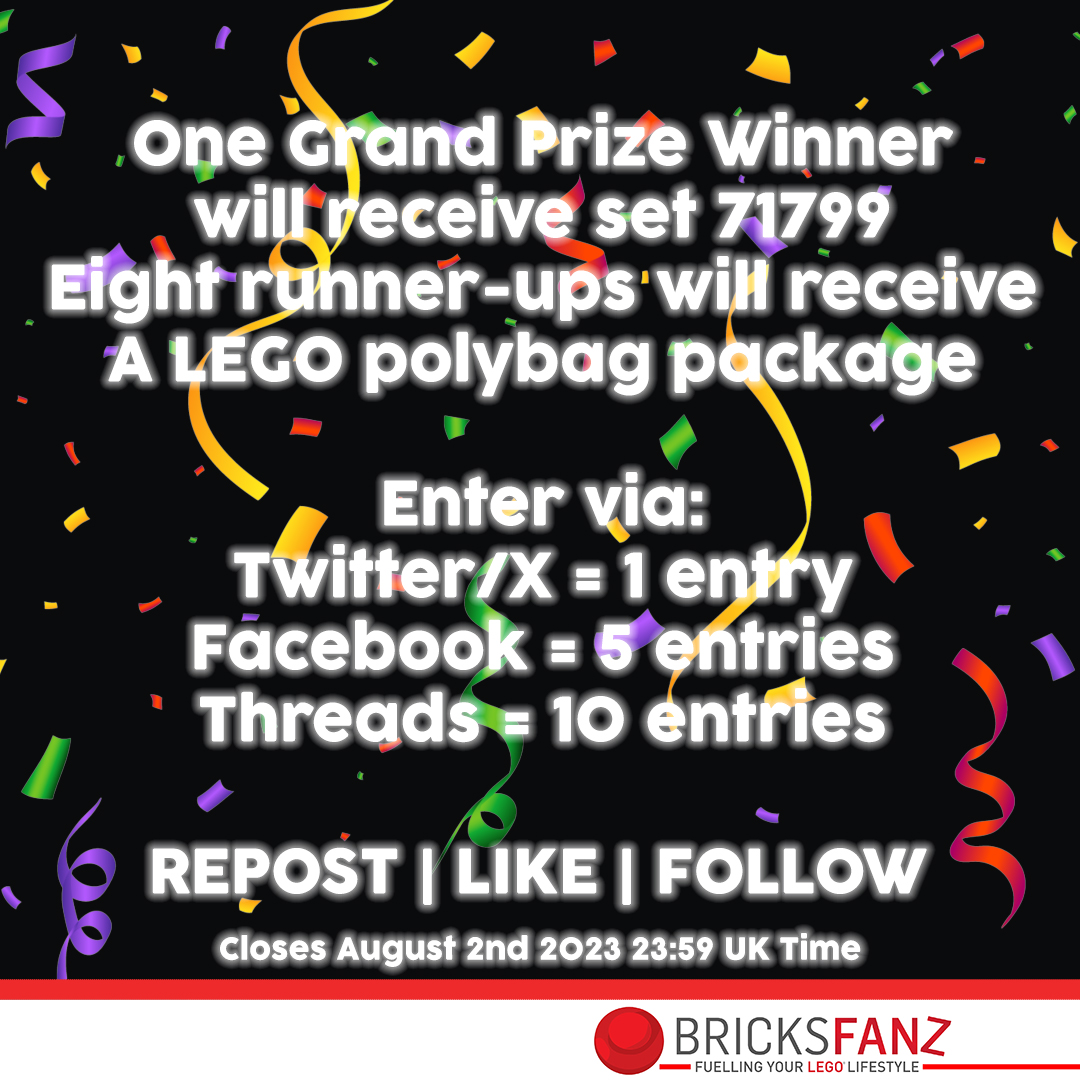 BricksFanz's tweet image. Celebrate BricksFanz 8th Anniversary with a chance to Win NINJAGO City Markets - Repost | Like | Follow for 1 entry 🎉 See images for details