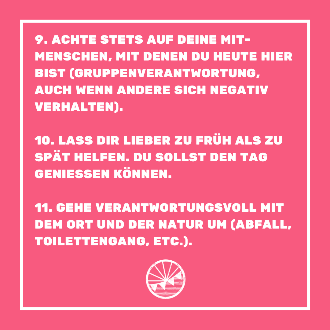 Wir möchten ein Fest, an dem sich alle Menschen wohlfühlen. Was wir uns dafür von dir wünschen, findest du auf den Info-Slides. Danke für deinen Beitrag, dass das Äms Fäscht alle geniessen können. ❤️