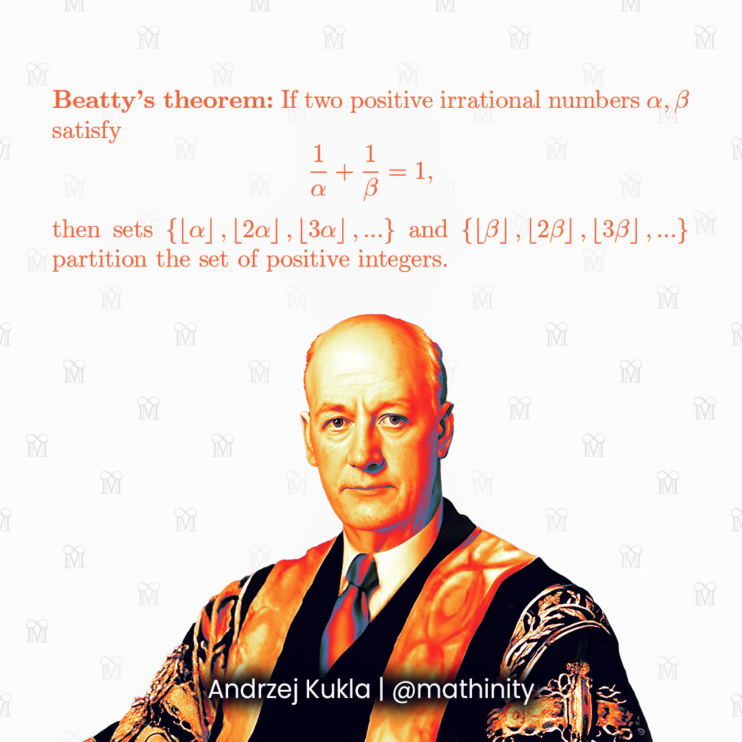 Mathinity_'s tweet image. Here&apos;s a fun theorem I got to know lately. It&apos;s not only intriguing but also surprisingly easy to prove.

Proof in the 🧵! [1/3]