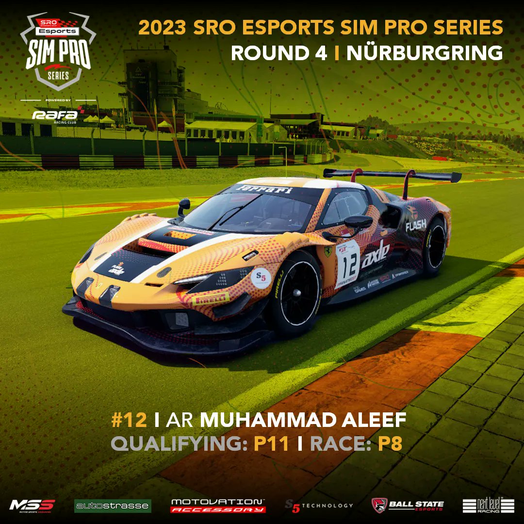 It was a great day for <a href="/AleefHamilton44/">Aleef™</a> in Round 4 of the 2023 SRO Esports Sim Pro Series as he drove a canny race to finish in P9 before being bumped up to P8 post-race.

The final round will be at the <a href="/Circuitcat_eng/">Circuit de Barcelona-Catalunya</a> on 1 October.

#AKesports #AssettoCorsa #beACC #SROEsports