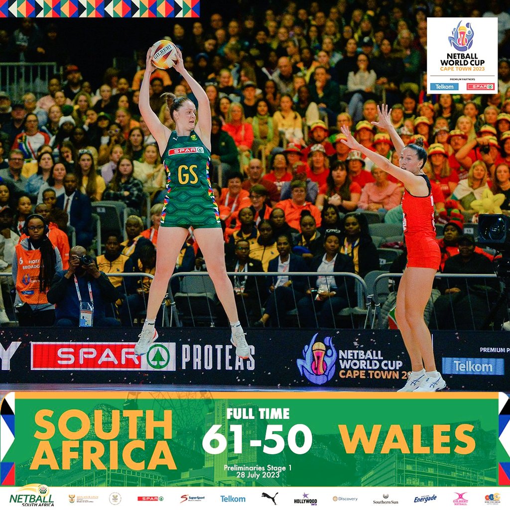 SportArtsCultur's tweet photo. Netball Spar Proteas are definitely a Nation of Winners for team South Africa.
Great work #SPARProteas!!
#NWC2023 #NetballWorldCup #SparProteas #PutYouHandsUp #StandTall https://t.co/qNNbM4Nl4F