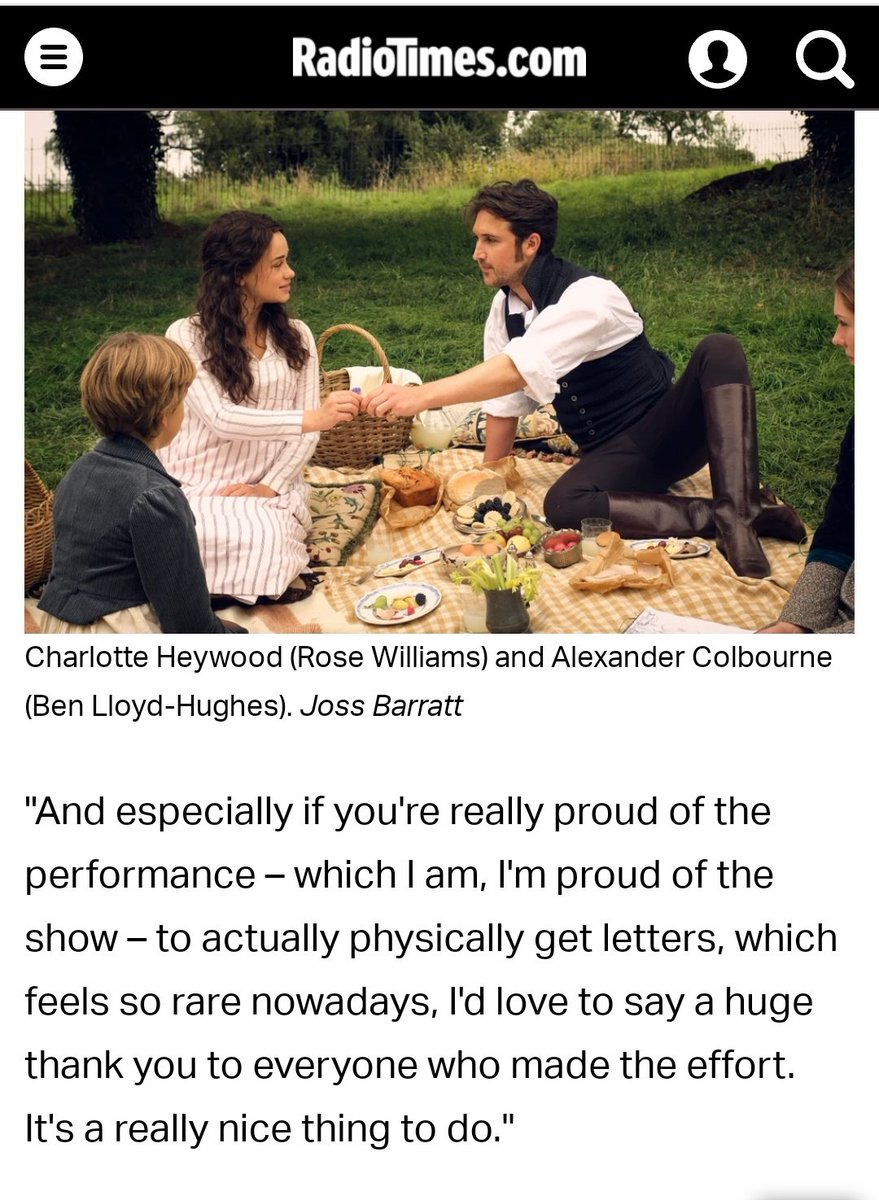 TahiraOsman4's tweet image. Why is Ben the sweetest human ever? It's good to know that he's proud of his performance (he should be!), and I love that he takes the time to appreciate his fans 🥹

radiotimes.com/tv/drama/sandi…

#Sanditon #Heybourne