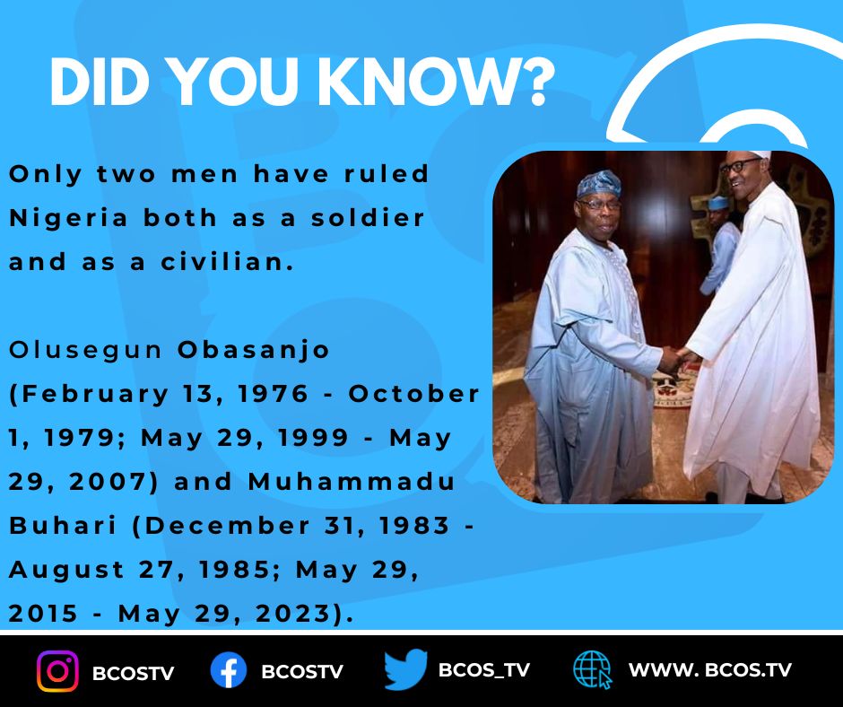 bcos_tv's tweet photo. Did you know?

#nigeria #soldiers #militaryrule #civilian#nigeriagoverment #BCOStv #ogunstate #katsinastate https://t.co/YfZENpPPls