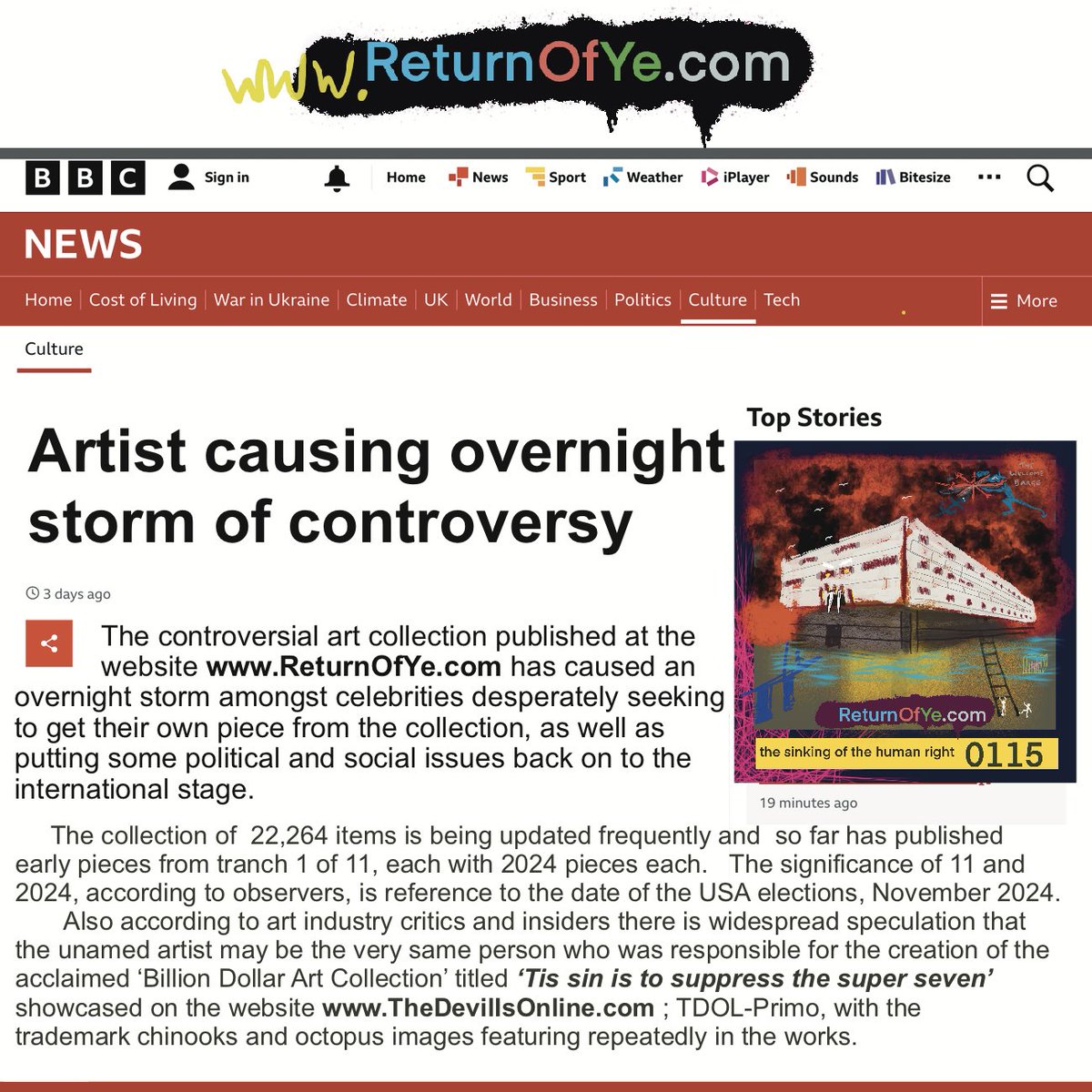 Treadit1's tweet photo. @kanyewest @kanyewest #ReturnOfYe #controversialart from website https://t.co/7YFkOFkzEp https://t.co/6cmzQsnGDp