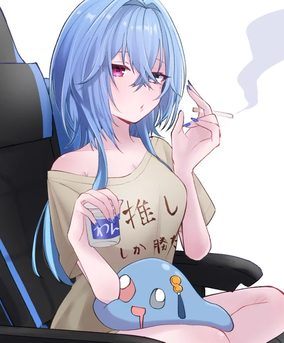 一服中なめ〜ちゃん  #春雨麗女 #あおぎり高校美術部