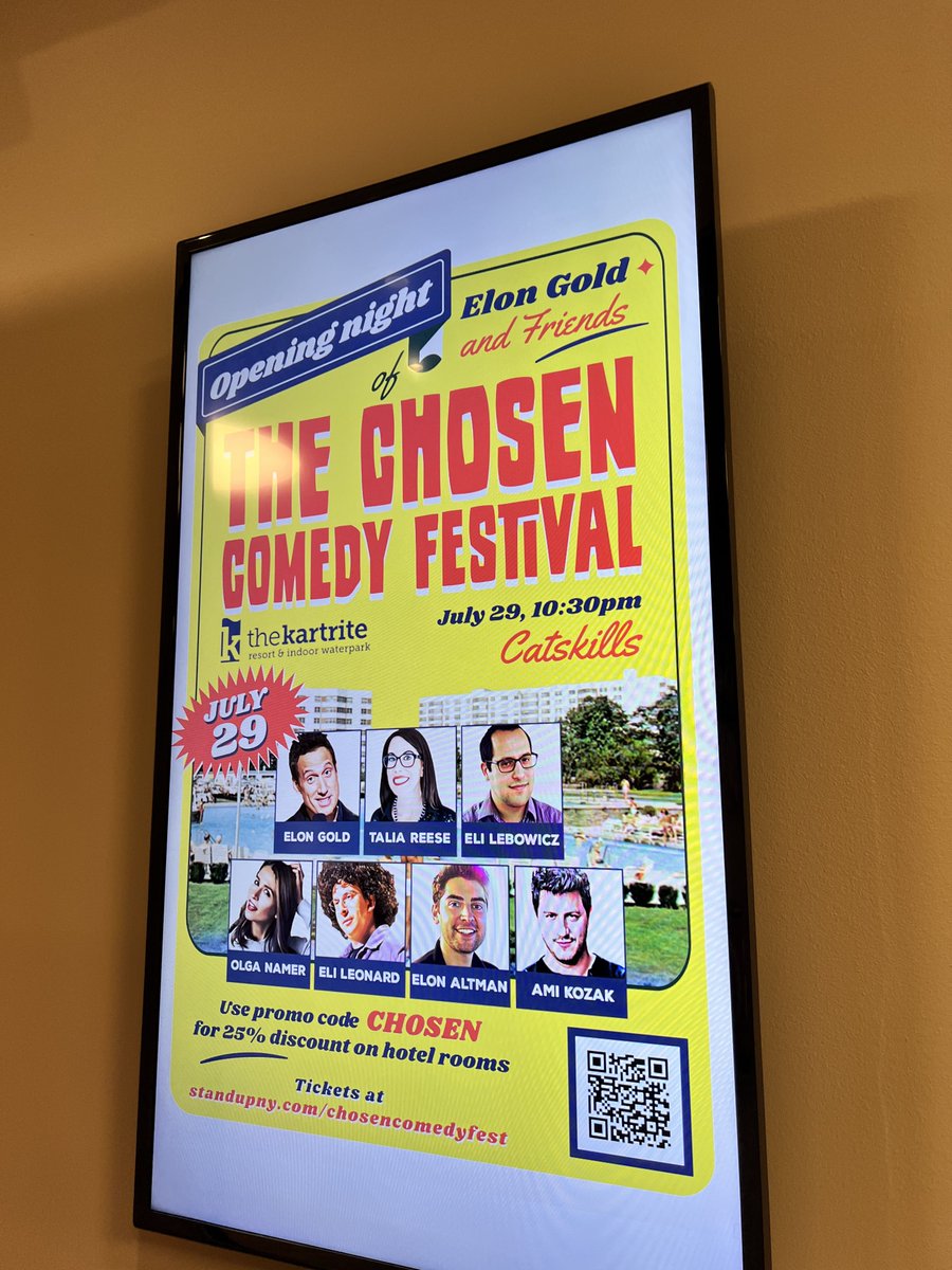 YeahThatsKosher's tweet photo. Last night’s packed house at the @chosencomedy show in the Catskills with host @ElonGold https://t.co/GNm9W8IEef