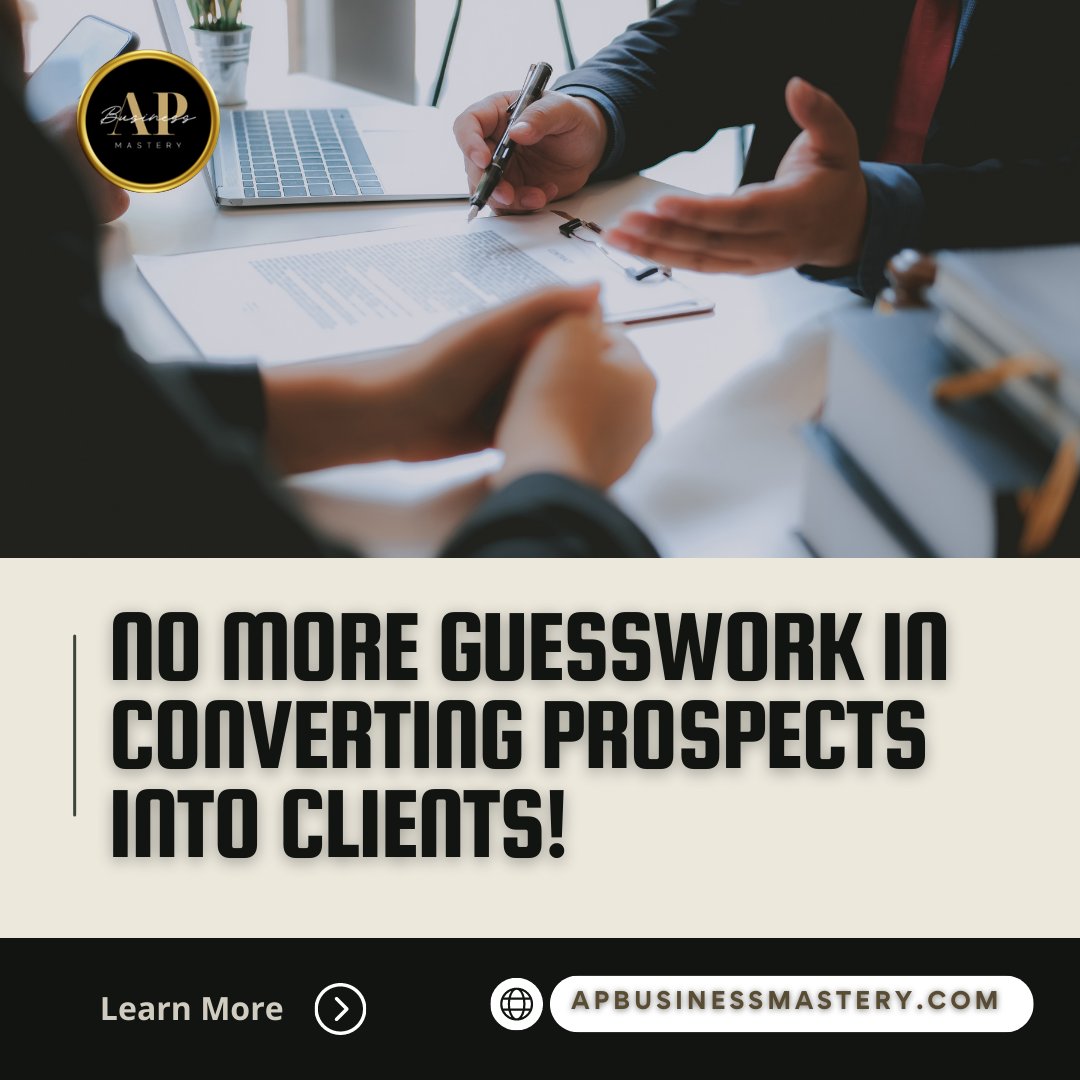Tired of shooting in the dark with your lead generation efforts? 🌑🏹 

Our ultimate guide is here to transform your prospecting game forever! 💪📈

Visit: dfy.apbusinessmastery.com

#LeadGenerationMastery #ProspectConversion #NoMoreGuesswork #apbusinessmastery