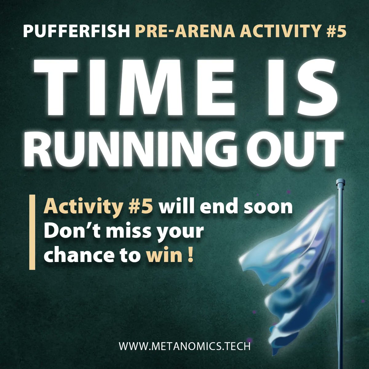 MYMETANOMICS's tweet photo. ⏰⚡️ Time is running out! ⚡️⏰
Just a friendly reminder that Activity #5 is coming to a close soon⌛️ Don't miss your chance!
https://t.co/34scStL300 
⚡️ The deadline is on Aug 3rd
⚡️Must be a MYMetaShark holder to win
⚡️Must complete ALL Discord actions
#web3 #raffle https://t.co/jctWw75apO