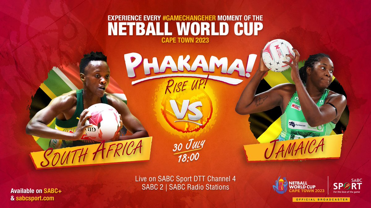 SportArtsCultur's tweet photo. Get ready to stand tall for the Netball World Cup as they prepare to play Jamaica at 18:00pm!!
#NWC2023 #NetballWorldCup #SparProteas #PutYouHandsUp #StandTall https://t.co/niWEGXAyWs