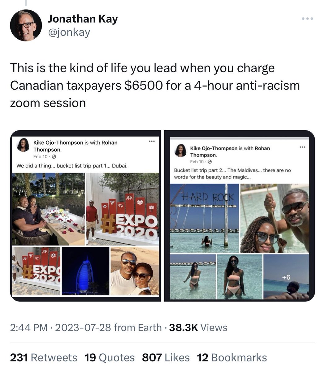 Johnny is outraged that Black professionals can take vacations.