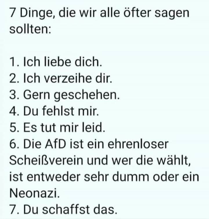 Hab ich die Woche alles schon gesagt. Und ihr so? #wirsindmehr #fcknzs