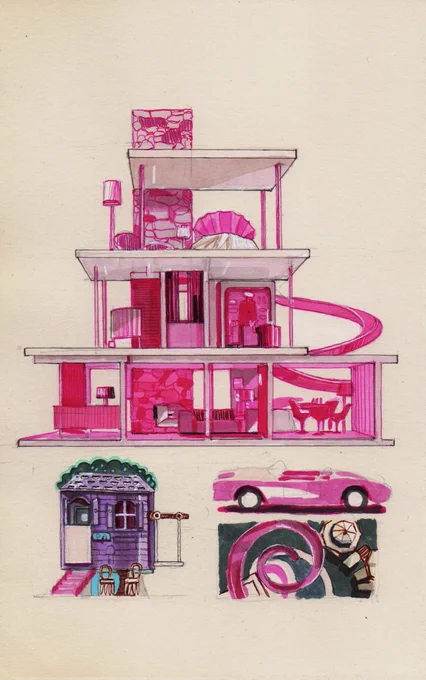 Barbie Dreamhouse from #BarbieTheMovie #Barbie  