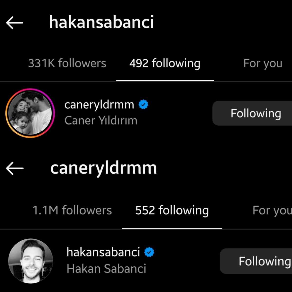 Follow #HakanSabancı #HandeErçel #CanerYıldırım