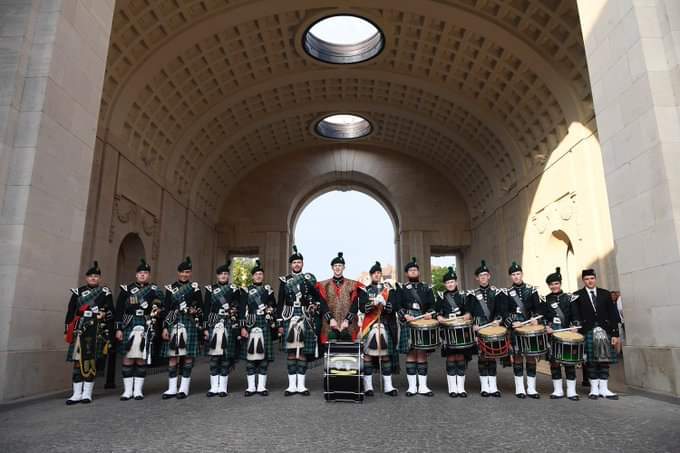 Cairnlodge1's tweet image. #July 30th. #Passchendaele, #CampbellCollege and #Castlerock. #RollOfHonour 

Campbell College CCF #Pipes and #Drums at the #MeninGate, #Ypres. Tomorrow marks the #anniversary of the #Battle of Passchendaele - also known as The #ThirdBattleOfYpres. #Twelve former #students of