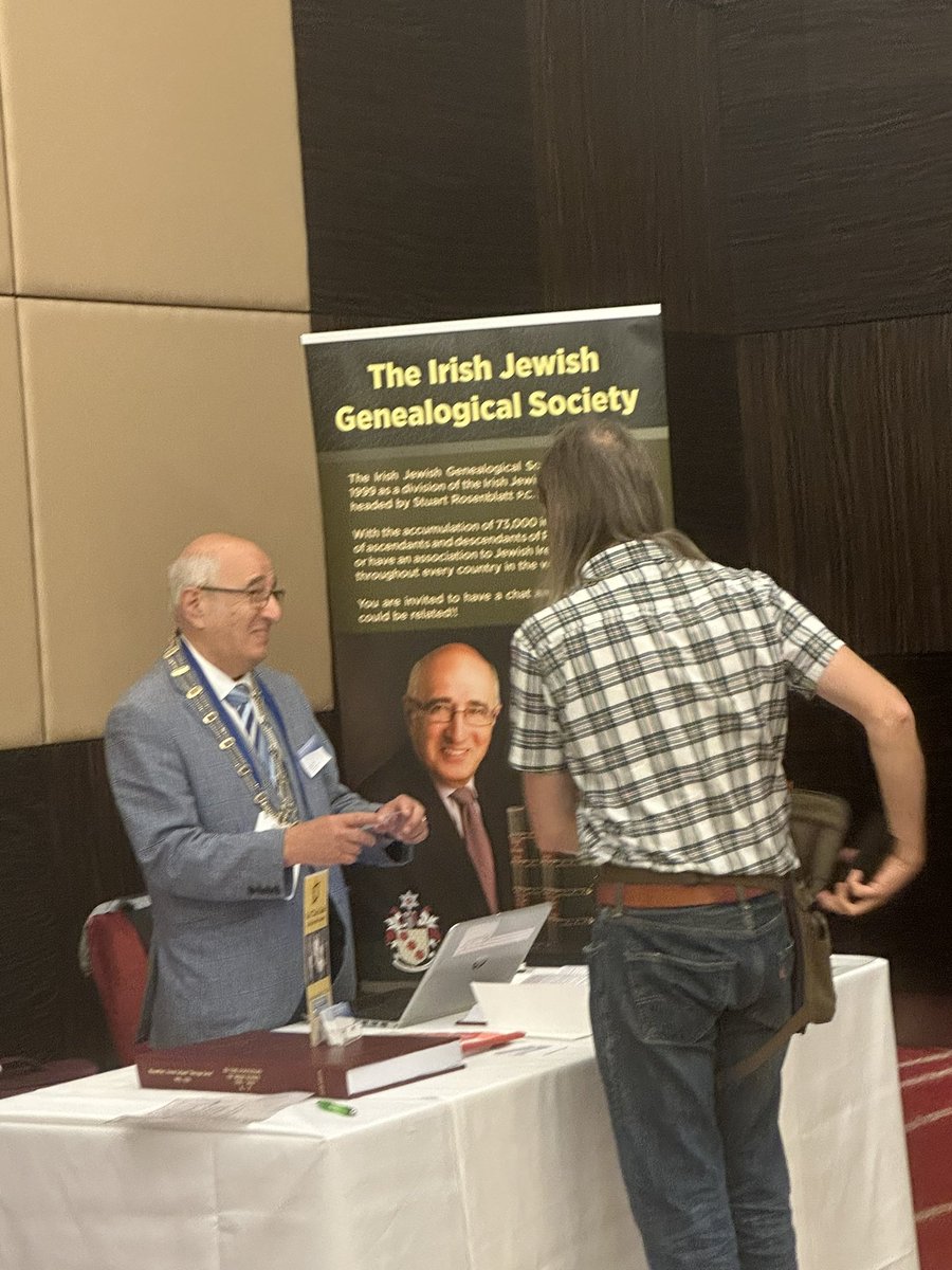 With <a href="/SocGenealogists/">Society of Genealogists</a> and friends at the 43rd IAGJS International Jewish #Genealogy Conference in London. Lovely to meet people again. Do come and say hi as I’m here every day till Wednesday