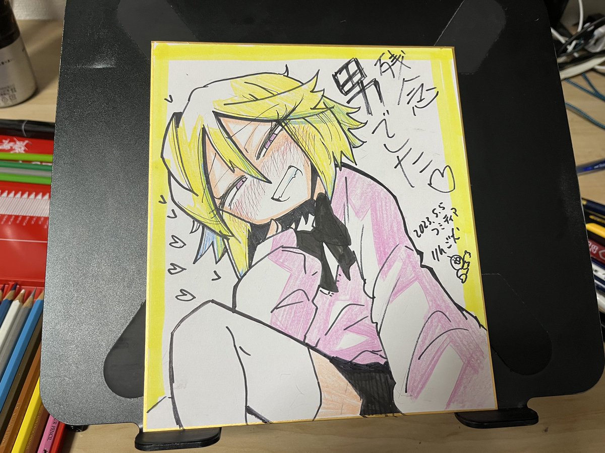 ご注文いただけて嬉しいのでリンク貼ります。 リクエスト色紙描きます:BOOTH 