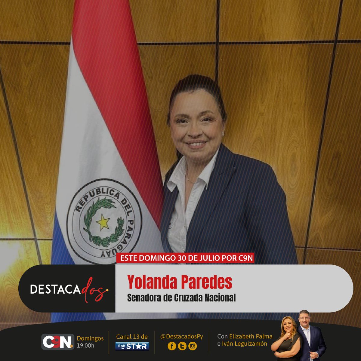 Destacadospy's tweet photo. Únete a nosotros esta noche, para conversar con los destacados de esta semana.

#Destacadospy todos los domingos a las 19 por #C9N con #LaVerdadDetrásDeLaNoticia https://t.co/XWarluIan8