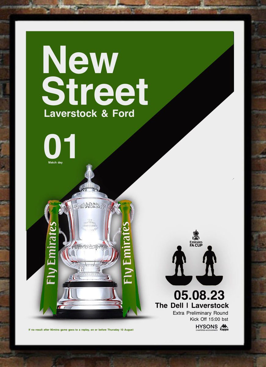 AndoverNSfc's tweet photo. MATCHDAY 01 | ⚽️
With preseason games done,
our focus turns to Saturday 👀
We make the short trip to @Lavvyfc in @EmiratesFACup 💚🖤
#ansfc #facup #facupposters #facupfixture @WessexLeague https://t.co/HwEF3zg4VE