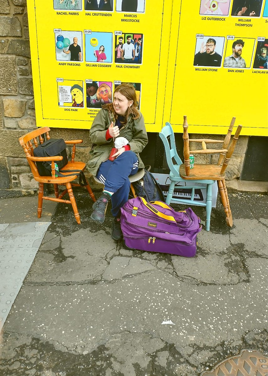 Putting the glamour into showbiz
 Waiting to get into our tech 

...Get your tickets?...

#edfringe
#funinthesun
#FillYerBoots