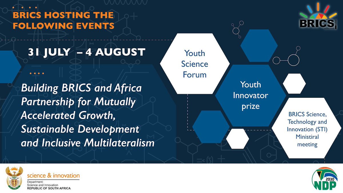 dstigovza's tweet photo. Gqeberha will host the Brics Young Scientist Forum. Esteemed young scientists, researchers and innovators are invited to participate. Be part of this enriching experience!
#BRICSForum #GqeberhaScienceForum #ScientificCollaboration #Innovation #YoungScientists #KnowledgeExchange https://t.co/b3rplXCrLy