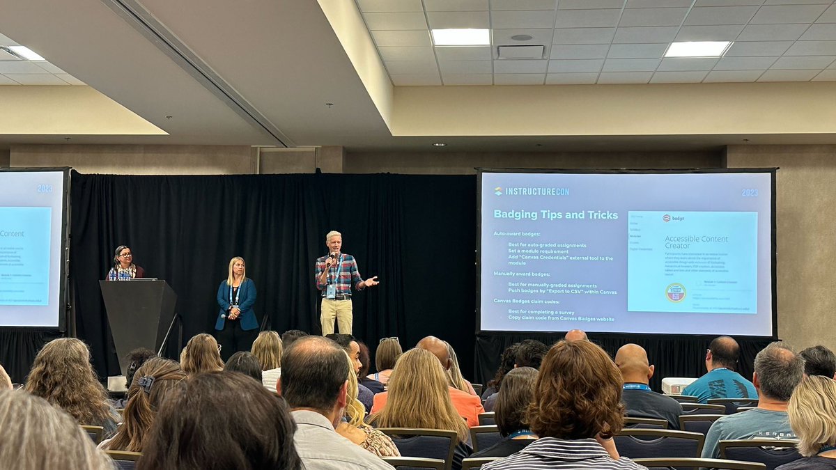 momloder's tweet photo. Late to post but still unpacking all the fun… we had the opportunity to present on #Accessible #Course #Design and our latest #ProfessionalDevelopment course at @ASU it was awesome to see the value of #CanvasBadges and how our experiences help shape others. Thank you for coming! https://t.co/15tGExApe0