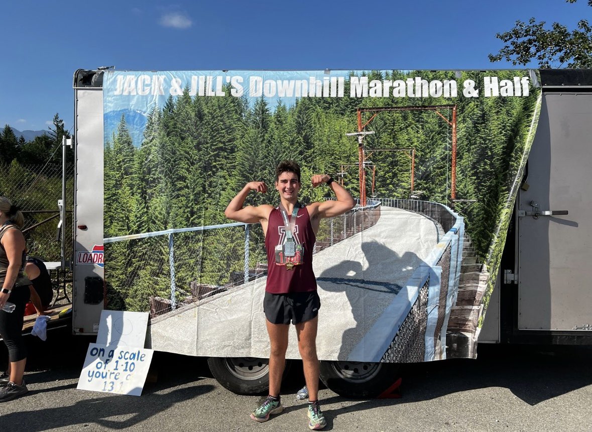 AlpharettaXC's tweet photo. 🌟Congratulations🌟 to Richard Vlady for completing a marathon clocking in at 2:46.30! 1st in his age group and 8th overall! 
One huge accomplishment completed ✔️ &amp; now, he loads up for his Senior XC season! #SeniorLoading
@RaiderSport @DerekWrightTCH @hollyb1521 https://t.co/by7IK2rBIX