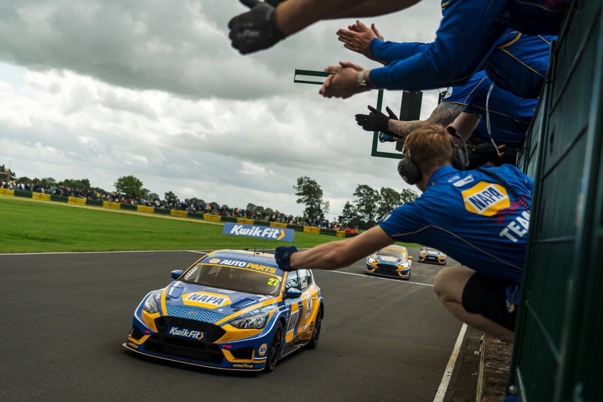 naparacinguk's tweet photo. 🔵🟡 We’re seeing triple 🤯

That was quite the race! A 1,2,3 for the team and Jack Sears points for @samosbornebtcc!

Who’s ready for more? 💪See you back on the blue and yellow grid for race 2 💙💛

#NAPARacingUK #BTCC #FastFocus #Racing https://t.co/le3hB5DiO1