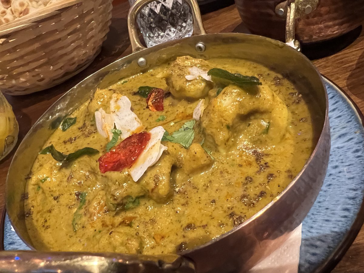 Prawn curry at Roots in Teddington.
