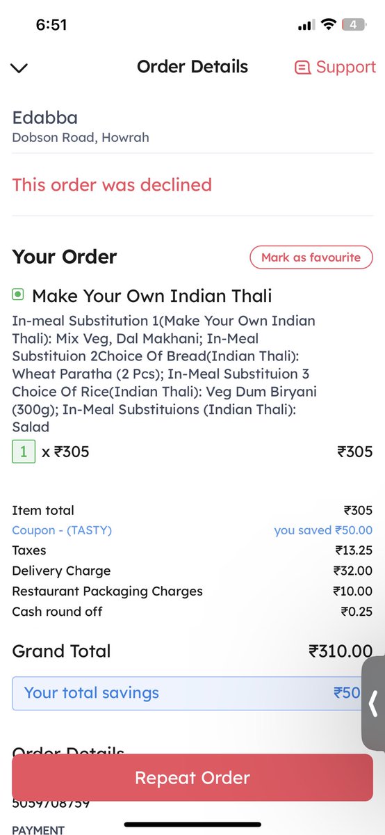 itzzpratik's tweet photo. @zomato @zomatocare Not got help for my ordered food from ur end,My time got wasted from ur end and your representative,s irresponsible reply that delivery guy not contactable you couldn’t arrange new delivery partner for my order and left my order as it is and cancelled it after https://t.co/RV4KbTB6H8