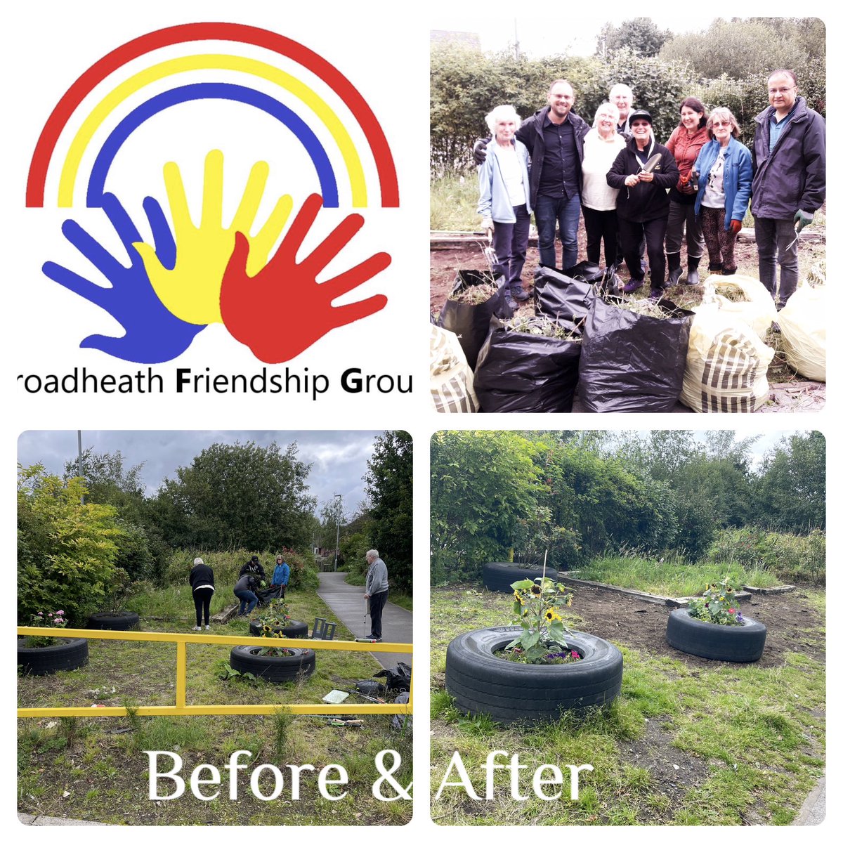 BroadheathGroup's tweet photo. A big thank you to all the volunteers who took a couple of hours out of their Sunday to help make a start on clearing up this space.  Thankfully the weather was with us and it’s beginning to take shape 👍#Broadheath @AsdaCommunity  @SBrookPreSchool https://t.co/baN12nEHMY