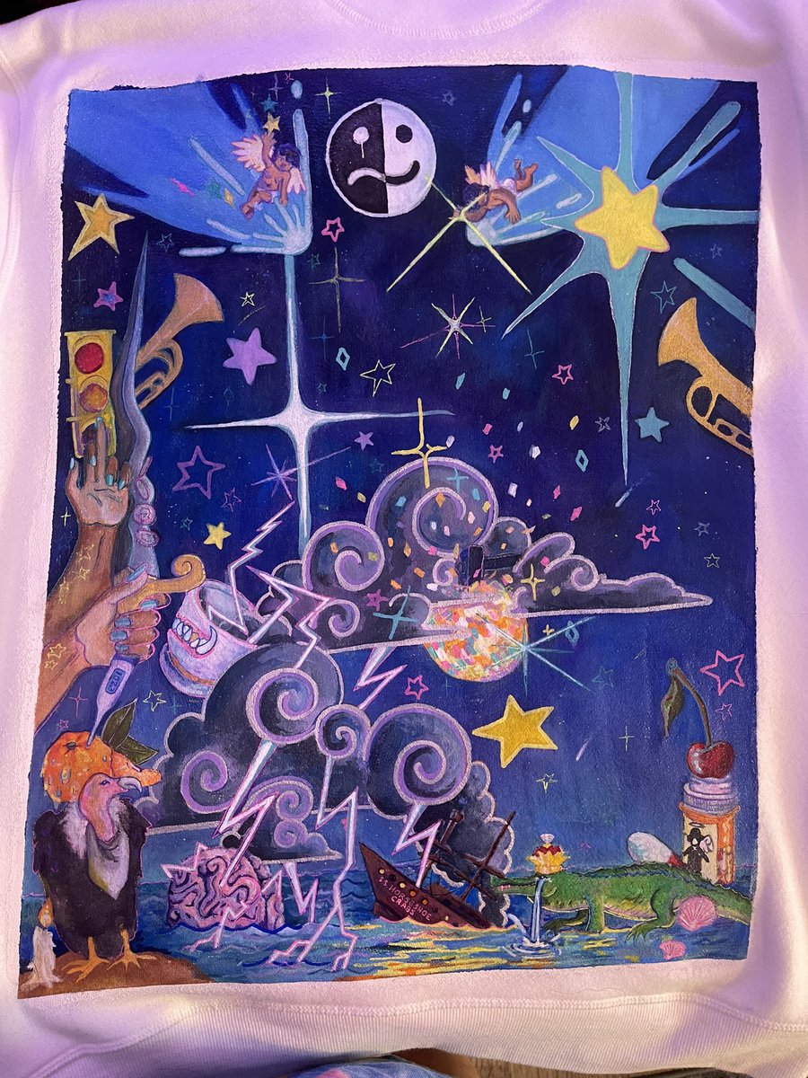 KHADAJ__'s tweet image. Here’s a hand painted hoodie I made to send my love to two of my favorite things: Stars and Fall Out Boy. @falloutboy has always gotten me through the toughest times and this album was what I needed most when I needed it! Can’t wait for Tuesday!! #smfs #FallOutBoy #diy #painting