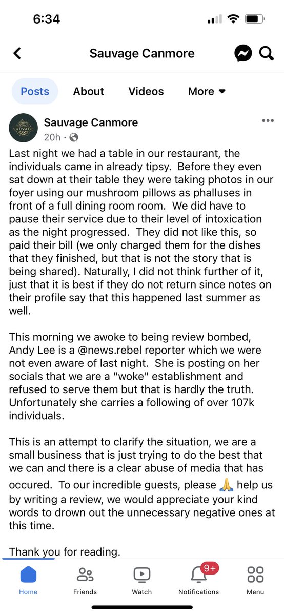 This is so messed up.
<a href="/RealAndyLeeShow/">Andy Lee</a> is attempting to destroy a small Canmore business after she was kicked out for being high/drunk and disgusting.