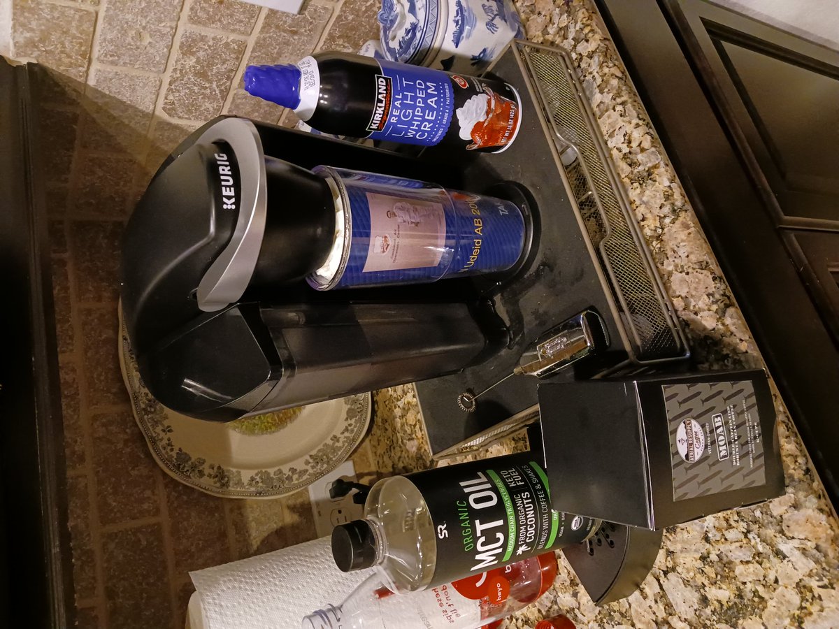artgarcia_pmp's tweet photo. @5MinuteBody @drjasonfung introduced us to #BulletCoffee in his book,  #TheObesityCode, #coffee shot of #MCTOil, dollop of heavy whipping cream or butter. It killed my mid-morning snacking. 
Ain't that right, @AerialResupply? 
#CoffeeIsLife 🔥💗🇺🇲🗡☕️🙏🏽🙌🏽💪🏽👍🏽
https://t.co/lmoVzTtKUp https://t.co/jmTRHBjjsV