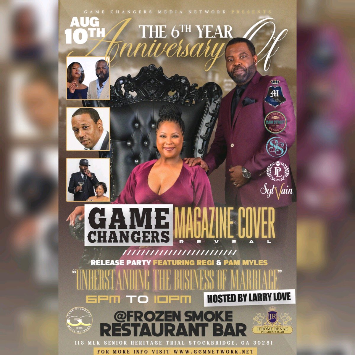 GCMediaNetwork's tweet image. It's up from here!! The official magazine release party for @gamechangersmag celebrates 6 years of serving our community featuring the movers n shakers of Georgia! Hosted by @tllslarrylove #SaveTheDate #UnderstandingTheBusinessOfMarriage