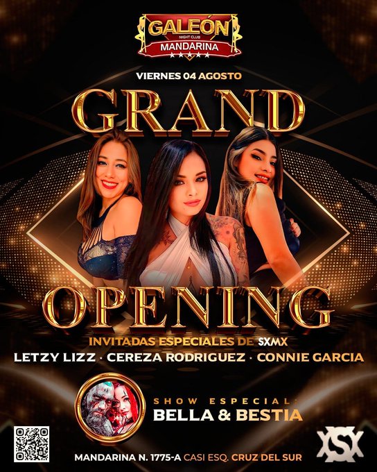 Hola mis amores estare presentandome junto a mis compa&ntilde;eras actrices en el grand opening del nuevo club