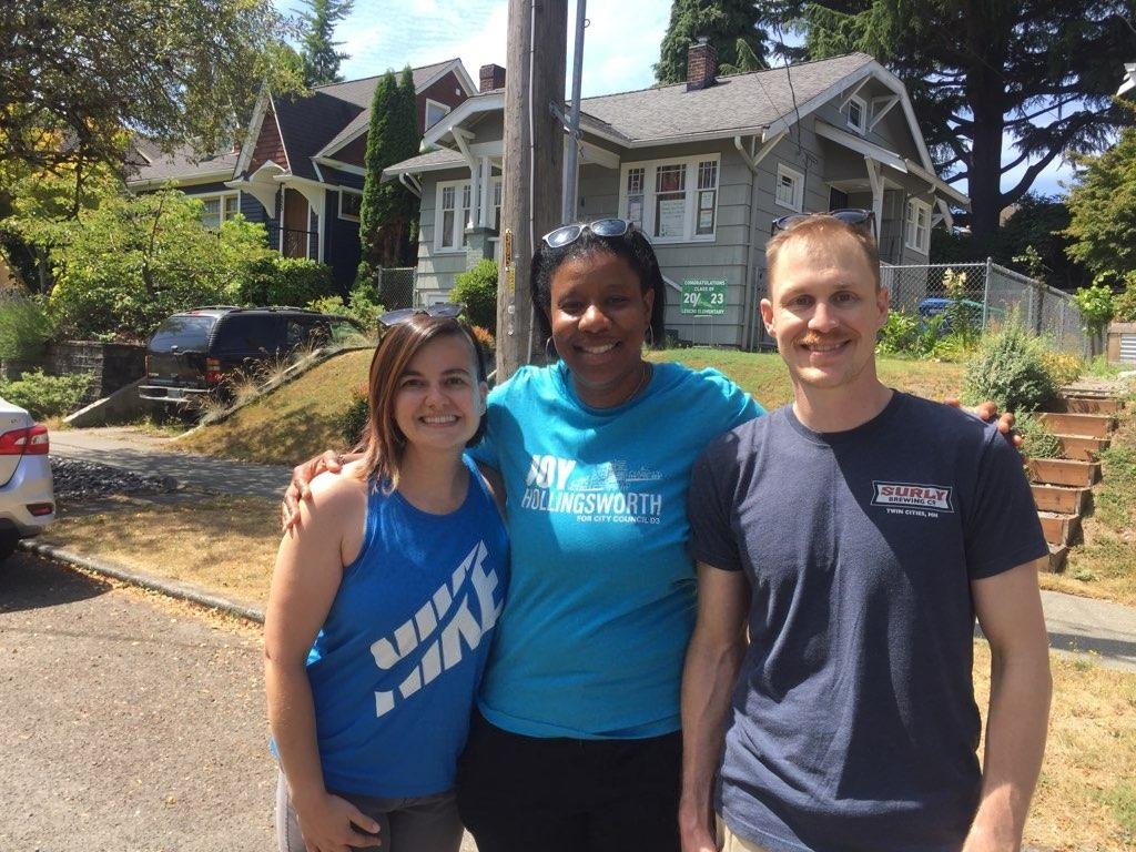 JoyForSeattle's tweet photo. We have 3 days to Get Out The Vote. π³π³π³π³ August 1st
I ran into this couple while canvassing. They had just casted their ballot for our campaign. β€οΈβ€οΈ
We have been focused on building a city, but our challenge today is building a home.
#JoyforSeattle https://t.co/Xm6SFOZ6rF