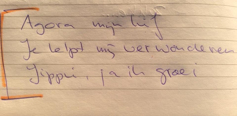 Zonnestraaltjes's tweet photo. @Mmmmarlou Over #kansengelijkheid, #taal en #dichten gesproken
Hierbij een favoriete #Haiku van mijn hand.

Agora mijn lief
Jij helpt mij verwonderen
Jippie, ja ik groei

20-4-2018

Schrijfcafé van @JudithVanWeel heeft veel inspiratie geleverd in proces op weg naar realiseren @agora077 https://t.co/vALpSB98C7