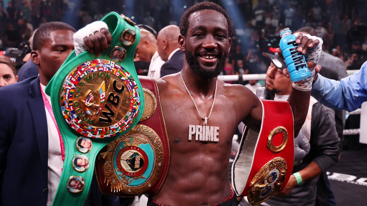 Terence “Bud” Crawford is now…
40-0 (31 KOs)
Three-Weight World Champion
Three-Weight Ring Magazine Champion
Two-Weight Undisputed World Champion
Pound-For-Pound King
&amp; a Bryan Bear Alum! 

Congratulations Champ! <a href="/terencecrawford/">Terence Crawford</a>