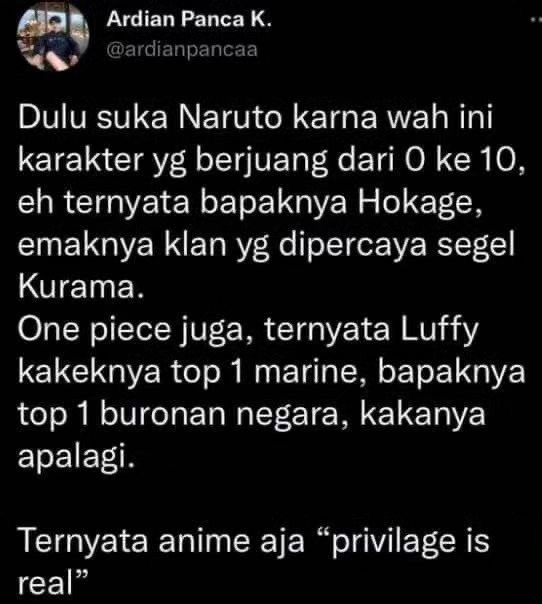 txtdarianimeee's tweet photo. ada nggak anime yg bener-bener tanpa previllage dia bisa mulai dari 0? 

setahu mimin sih Kingdom, ada yg lain? https://t.co/anjFxF49vT