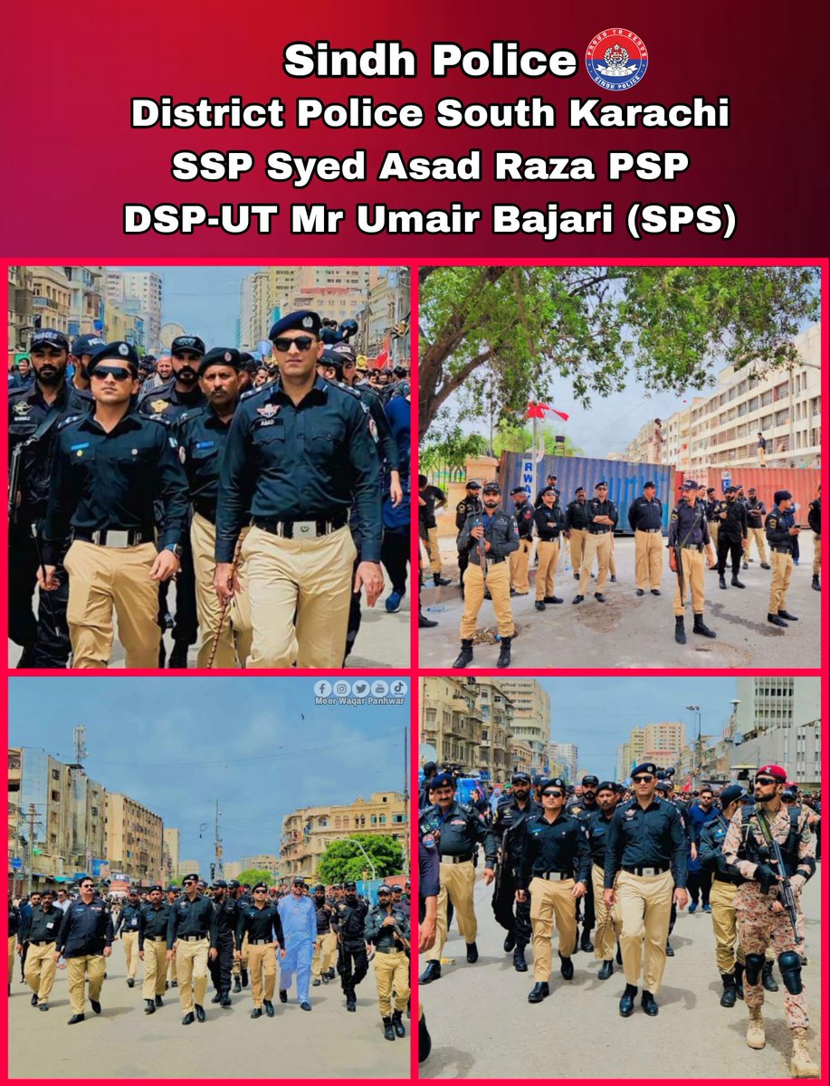 *Muharram-ul-Haram Duties*
District South Karachi 
SSP District South 
Syed Asad Raza (PSP)
DSP ( UT ) Umair Bajari
#SindhPolice 

<a href="/umair_bajari/">Umair Bajari</a> 
<a href="/AsadAyub/">Asad Raza</a> 
<a href="/SindPolice15/">Unofficial Karachi Police</a> 
<a href="/TOKCityOfLights/">Times of Karachi</a> 
<a href="/KarachiPolice_/">Karachi Police</a>