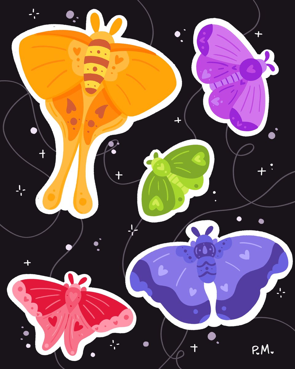 peyton_munson's tweet photo. Moths ✨💕 #illustration #illustrationart #digitalart #digitalartwork https://t.co/X2q9vbloik