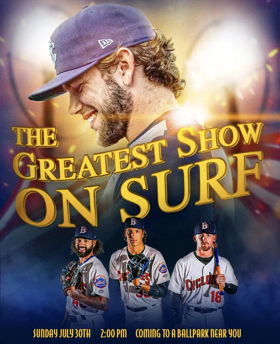 BKCyclones's tweet photo. What's on the agenda for our 2:00 game today:

🎪 Greatest Show on Surf ft. Coney Island Sideshow 
🏃 Kids Run the Bases
🥳 Head Band Giveaway https://t.co/tY196tVRT3