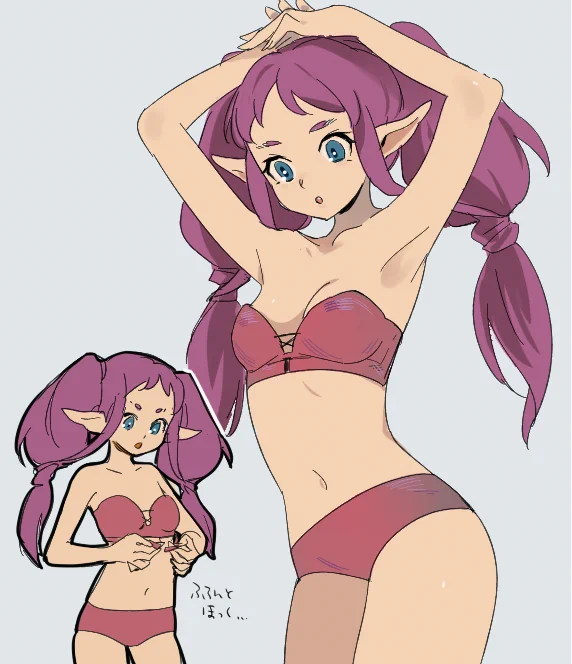>>地球人の下着を試着しているネオル・ロッツちゃんとセレン・メルヴィルちゃん