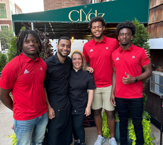 NBCityCenter's tweet photo. It's the final day of New Brunswick Restaurant Week! Share your favorite places in the comments.
Here's a great shot of Rutgers Football players after a visit to Clydz with Chef Jackie!
Check out all participating establishments at https://t.co/qWqdrKBLkB #NBRweek https://t.co/eDLv5nEVuG