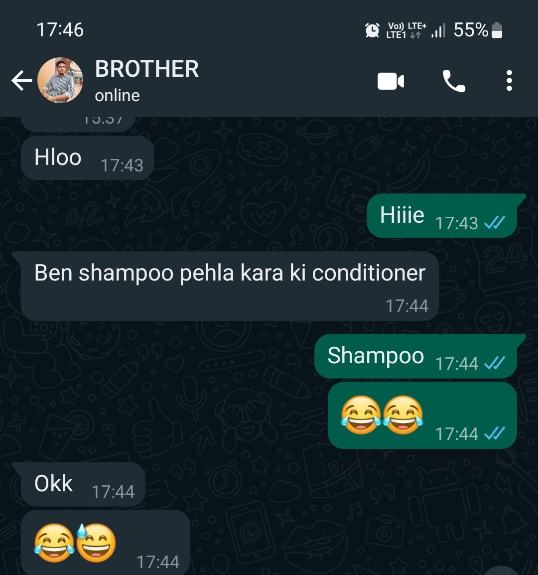 My brother being brother