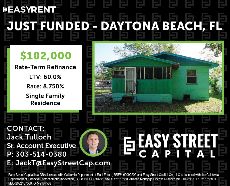 rob_s_simon's tweet photo. #JustFunded
$102,600 Refi DSCR Loan on a SFR in Daytona Beach, FL! Real Estate professional with decades of experience with diversified strategies in real estate investing including wholesaling, fixing and flipping & commercial decides to go the #BRRRRmethod route on this one! https://t.co/EHVzWuZ3dK