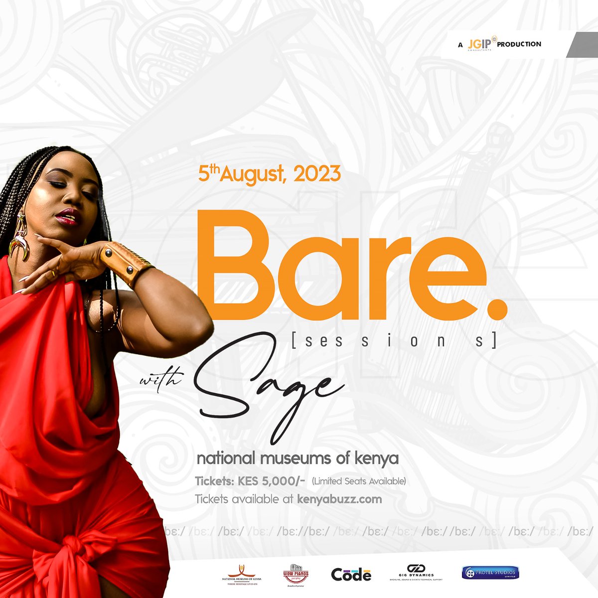 Got your ticket? 

Gates open at 6pm including a delightful cocktail reception, followed by the show starting promptly at 7:30 pm. We have limited seating for only 130 people so secure your spot soon.

Tickets:  gig.co.ke/events/683
 kenyabuzz.com/events/event/b…

See you there! 😀