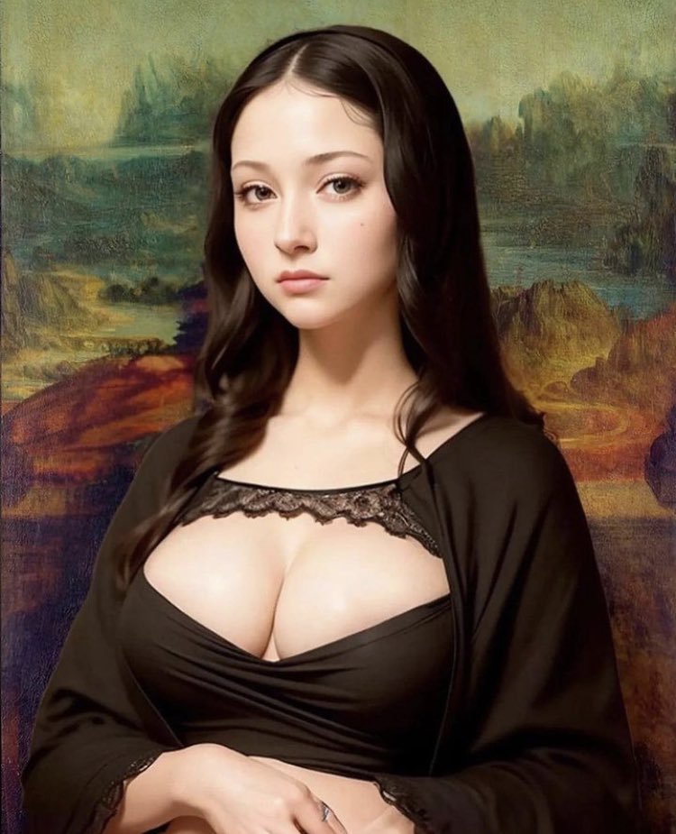 poptime's tweet photo. 🚨 VEJA: É assim que a "Mona Lisa" se pareceria hoje de acordo com IA. https://t.co/MD3SKYjvEm